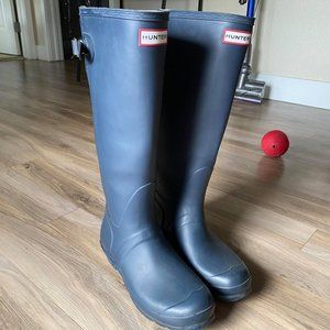 Hunter Original Tall Back Adjustable Rain Boots 9